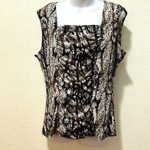 Style & Co tank top 1X animal print
